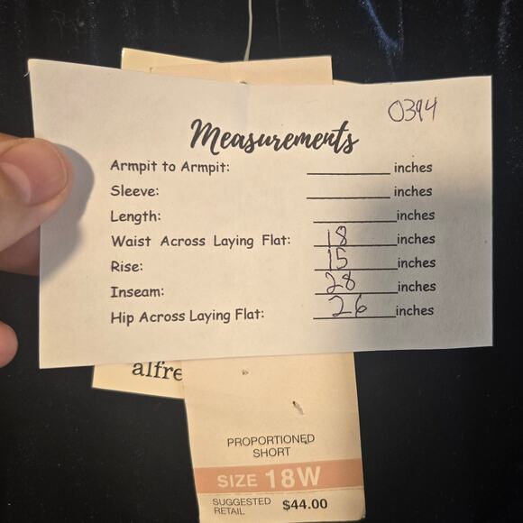 NWT Alfred Dunner 18W Midnight Blue Velvet Top & Pant Set [0394] - Picture 12 of 13